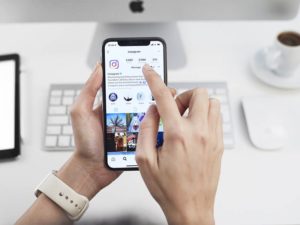 Instagram application on Apple iPhone X